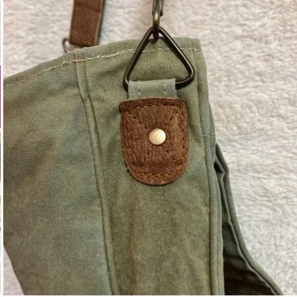 Vintage “Par Avion – Air Mail” Canvas and Leather Messenger Bag - Picture 10 of 16